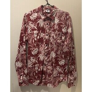 DC Shoes Button Up Shirt Mens Medium Floral Hawaiian